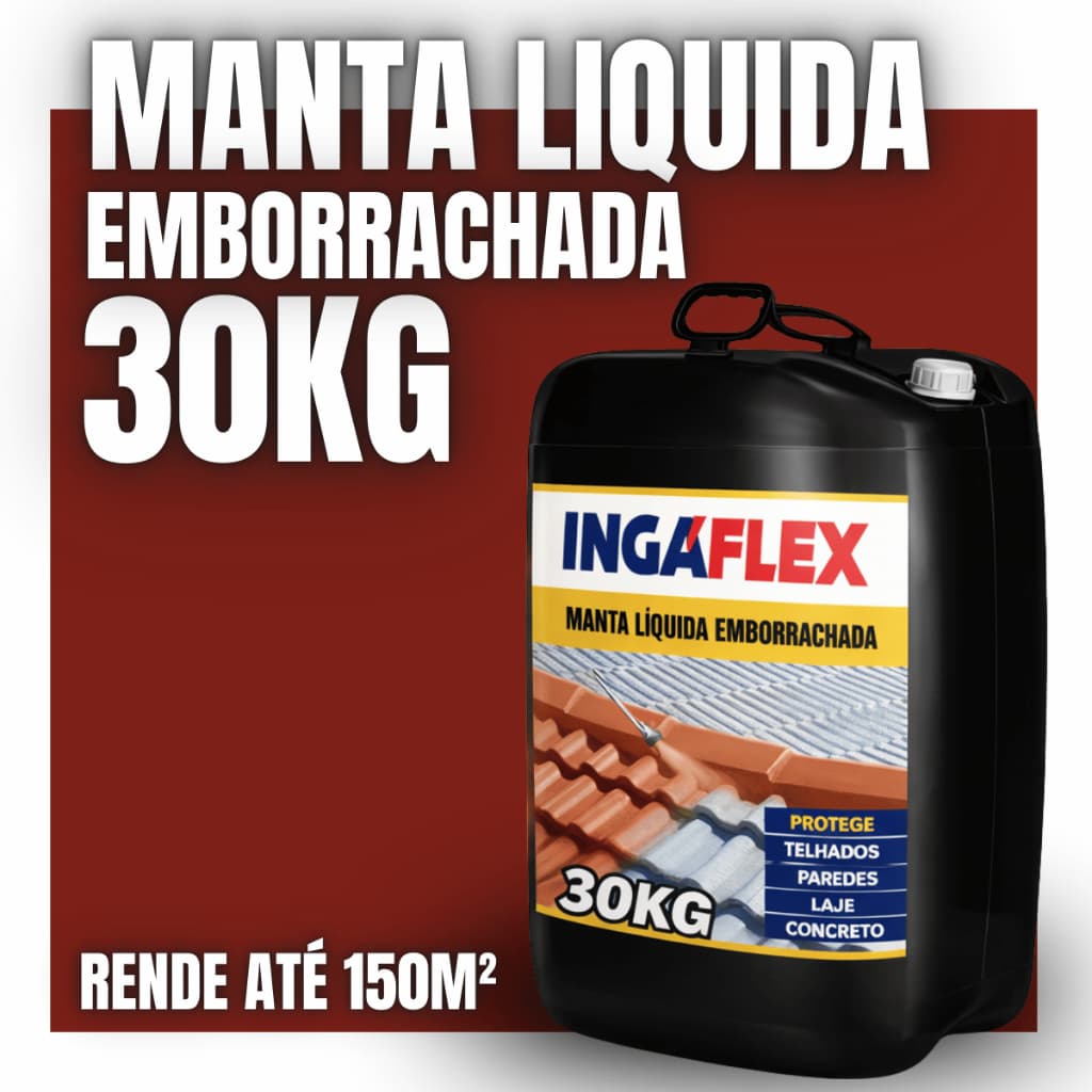 Manta Líquida Impermeabilizante 30kg Ingáflex Alta Elasticidade Proteção Laje Telhado Calha