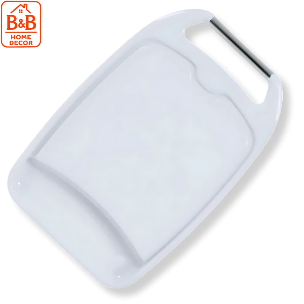 Base de Corte para Cozinha com Compartimento para Alimentos e Alça Cromada Resistente