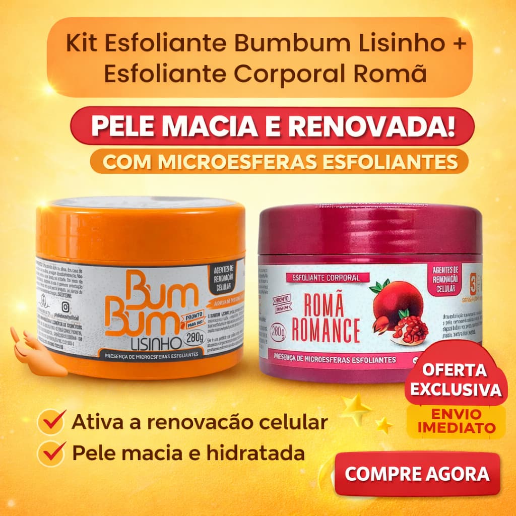 Kit Esfoliante Bumbum Lisinho + Esfoliante Corporal Romã 280g Phallebeauty