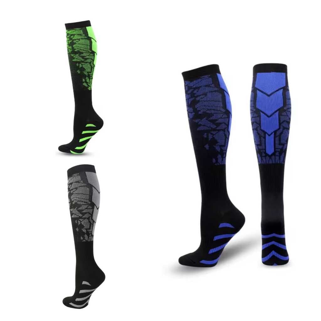 Meia De Compressão Elástica Corrida Esportiva Anti Varizes Kit 3 pares