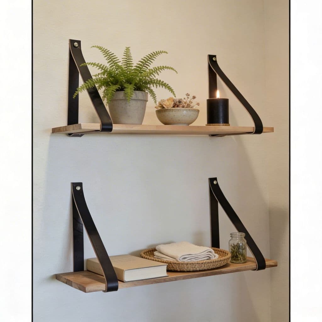 Kit 2 e 4 Prateleiras Madeiras Rústicas MDF Cru 60x15 Decorativa Parede Sala Tv Cozinha Área Gourmet