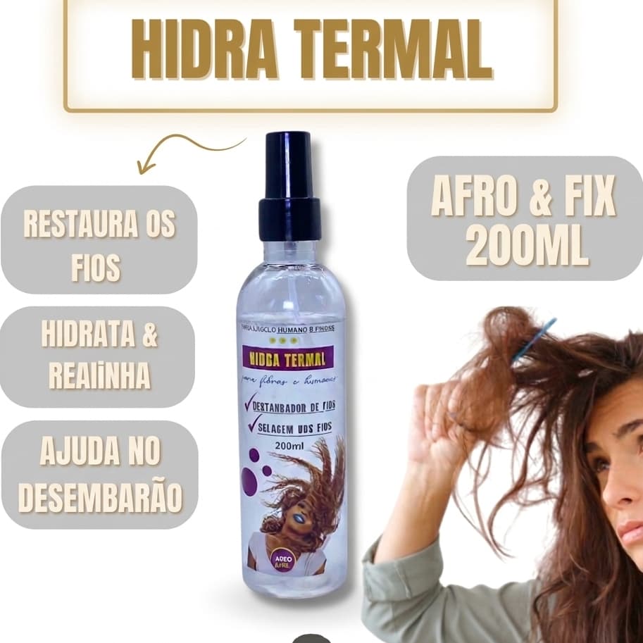 HIDRA TERMAL AFRO & FIX RESTAURA FIBRAS DESEMBOLA 🔥 DESMAIA FIBRAS 🔥