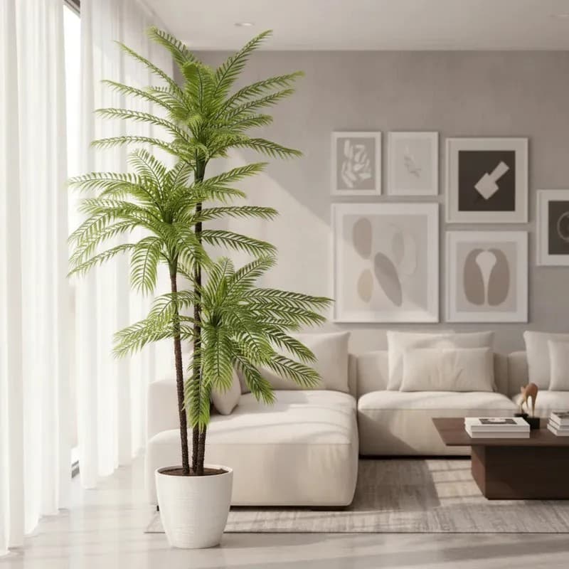 Planta Artificial Palmeira Fênix Grande Real Toque