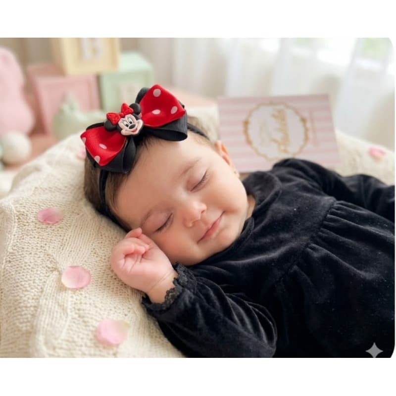 Par Laço minnie faixinha minnie tiara minnie