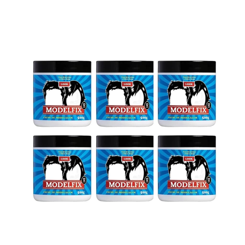 Creme de Modelagem Modelfix Look 500gr Kit com 6 unidades