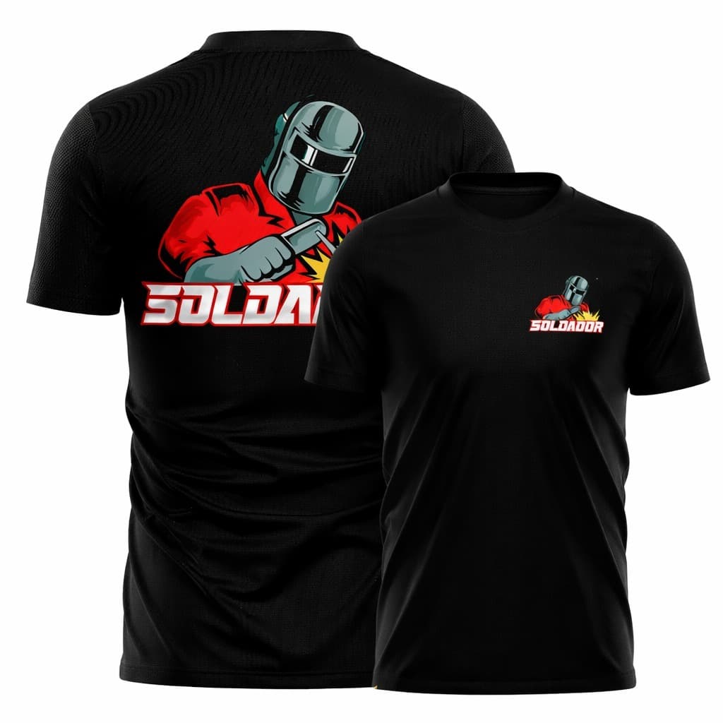Camiseta Soldagem Profissional Soldador Estampada Uniforme Envio Rápido