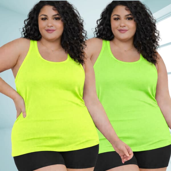 Kit 2 Camisas Camisetas Regata Plus Size Academia Feminina Dry Fit Blusa Caminhada Musculação Treino G1 G2 G3 G4 G5