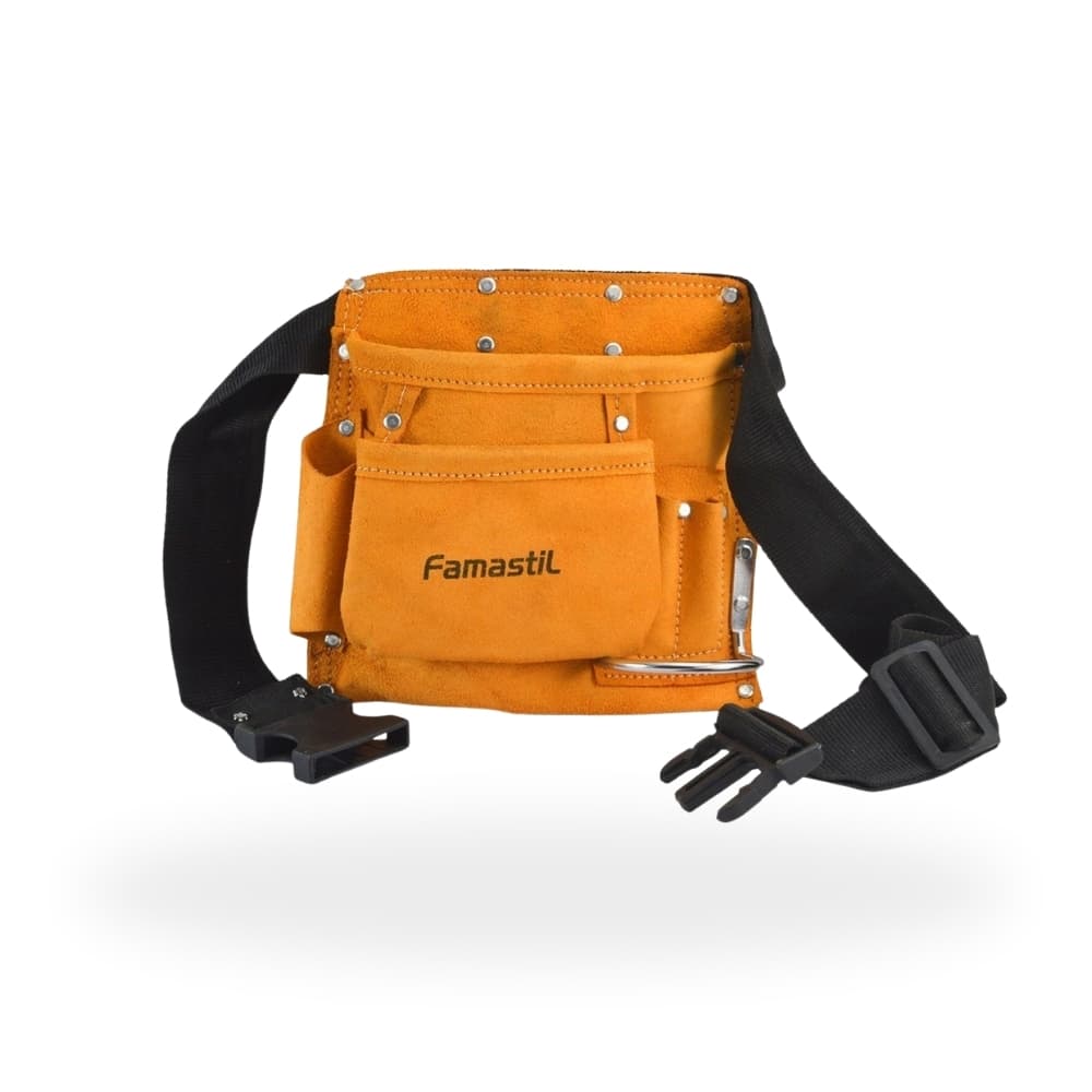 Cinturão para Ferramentas Famastil com 5 Bolsos Organização e Uso Profissional