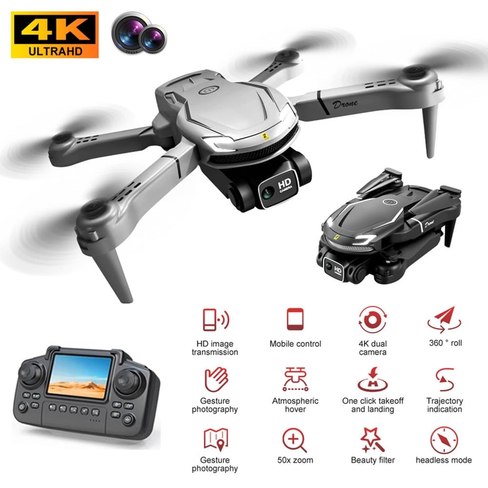 Novo Drone V88 Profissional HD Aéreo Câmera Dupla Evitar Quadcopter Com TELA