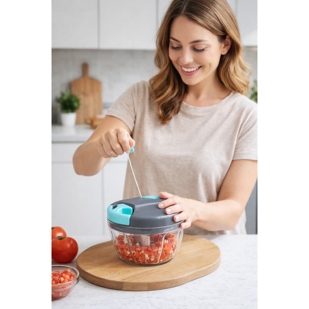 Processador Manual Triturador Moedor Manual De Alimentos Alho Com Lâmina Cores Sortidas
