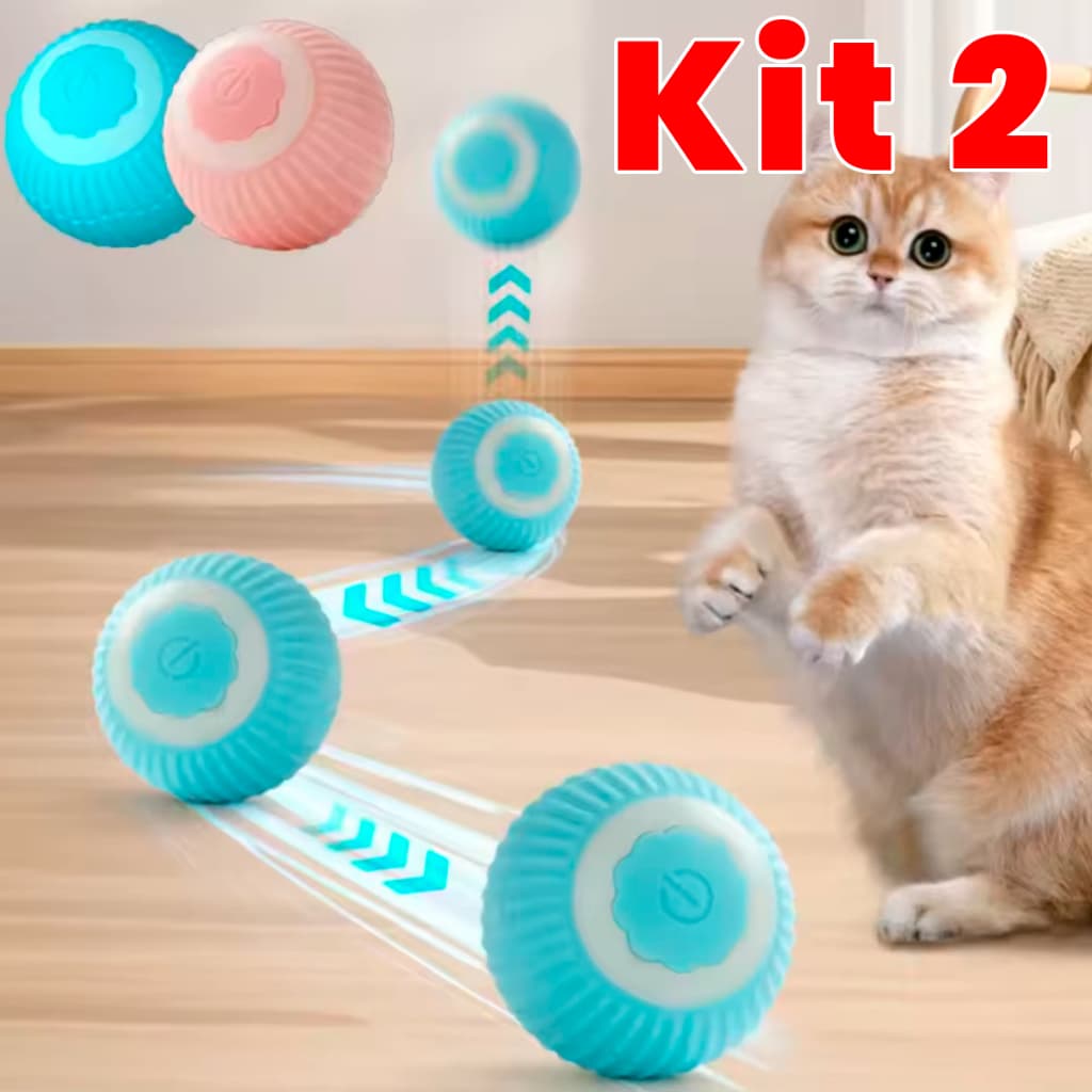 🐶🐱🐾Bola Brinquedo Bolinha Para Gato Cachorro Automática Magico Elétrico Pets Usb Recarregável