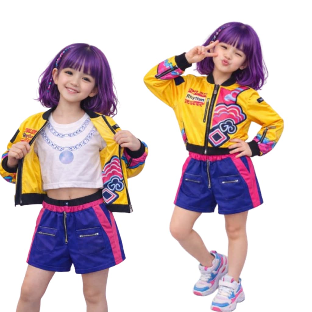 Fantasia Guerreira Kpop Huntrix mira, zoey e Rumi Luxo