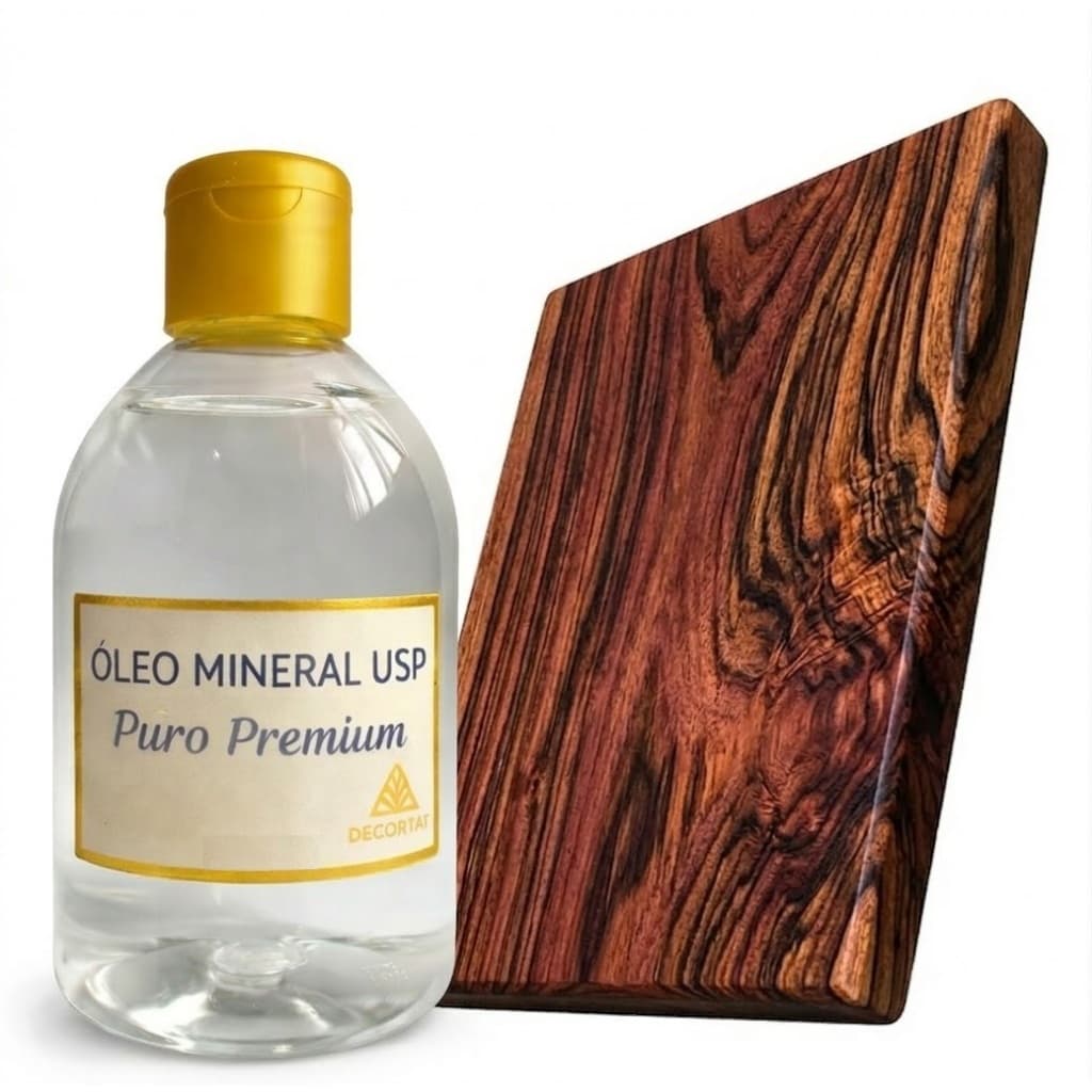 Óleo Mineral USP 300ml Premium Ultra Puro Para Hidratar Madeira | Opções de 100ml, 200ml e 300ml