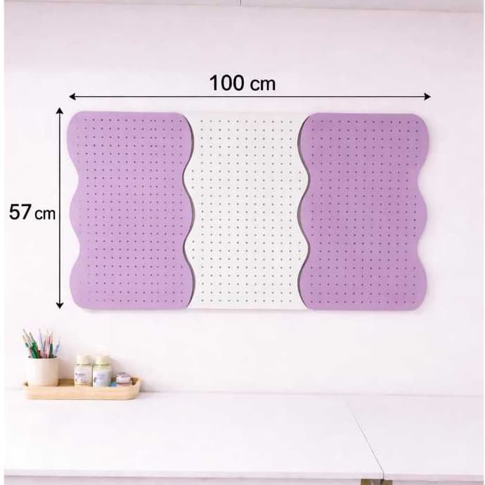 Painel organizador Pegboard de parede MDF  - Formato exclusivo + 15 gancho
