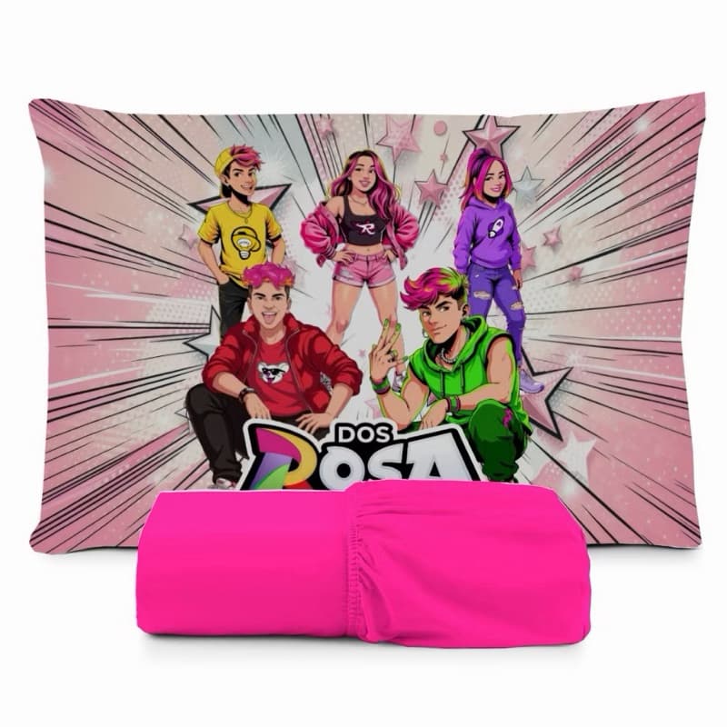 JOGO DE LENÇOL SOLTEIRO INFANTIL DOS ROSAS EMILLY VICK FRONHA TRAVESSEIRO, LENÇOL DE ELASTICO