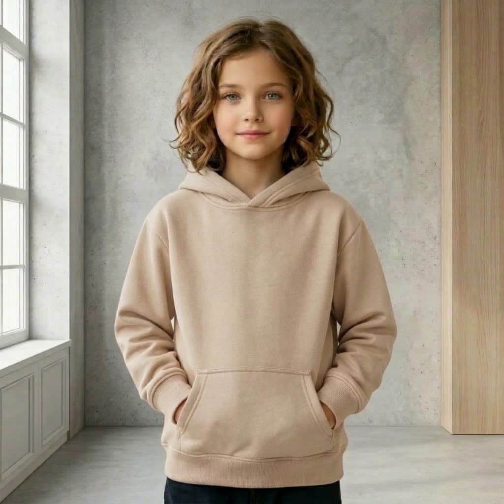 Moletom infantil Feminino Canguru Moletom Gola Careca blusa de frio casaco para criança Unissex menino menina