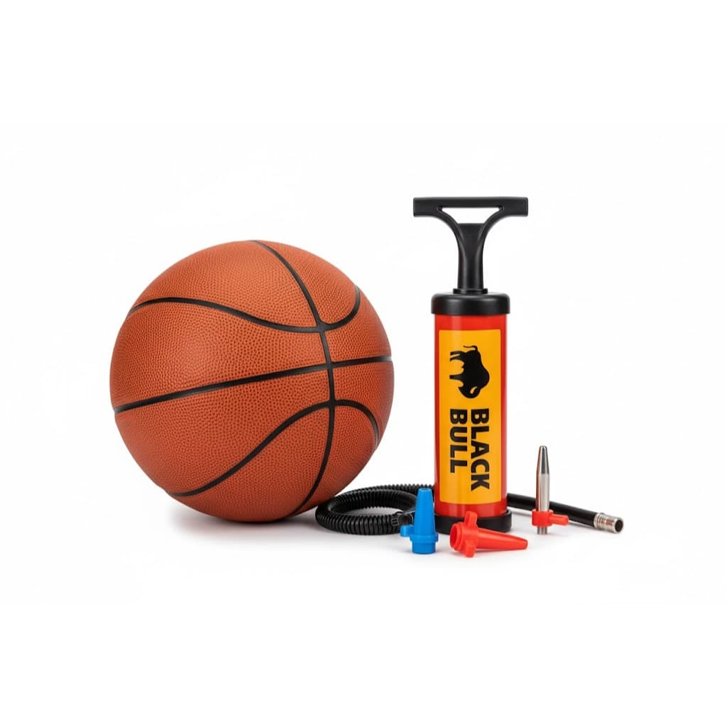 Bola de Basquete Texturizada infantil com Bomba de Ar Manual e Bico – Kit Completo Esportivo Bola Esportiva