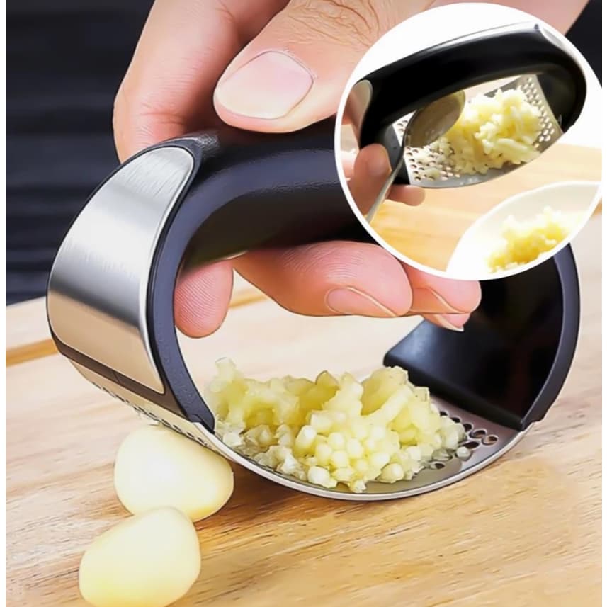Espremedor Amassador Triturador De Alho Inox Manual Cozinha