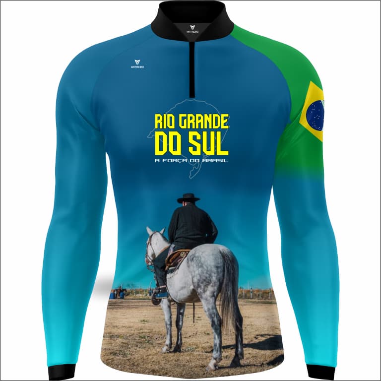 Matreiro Camiseta UV Cavalgada RS Manga Longa Proteção Solar