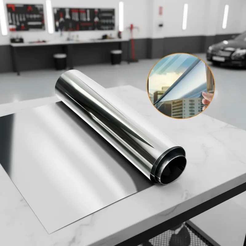 Película Insulfilm Profissional Prata Espelhada e Prata/Fumê Silverblack G5 0,50m x 2,00m