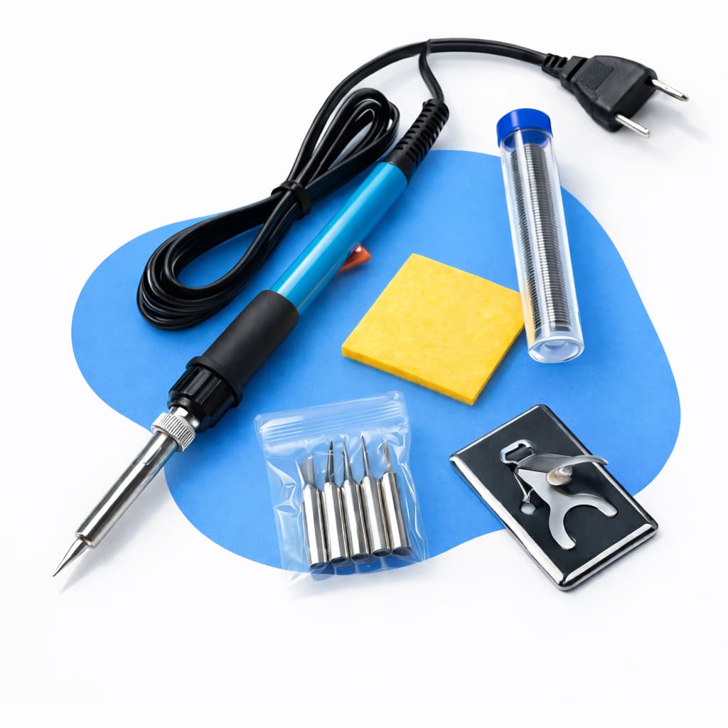 Kit Ferro De Solda 60w Estanho Com Fluxo Regulagem 220v