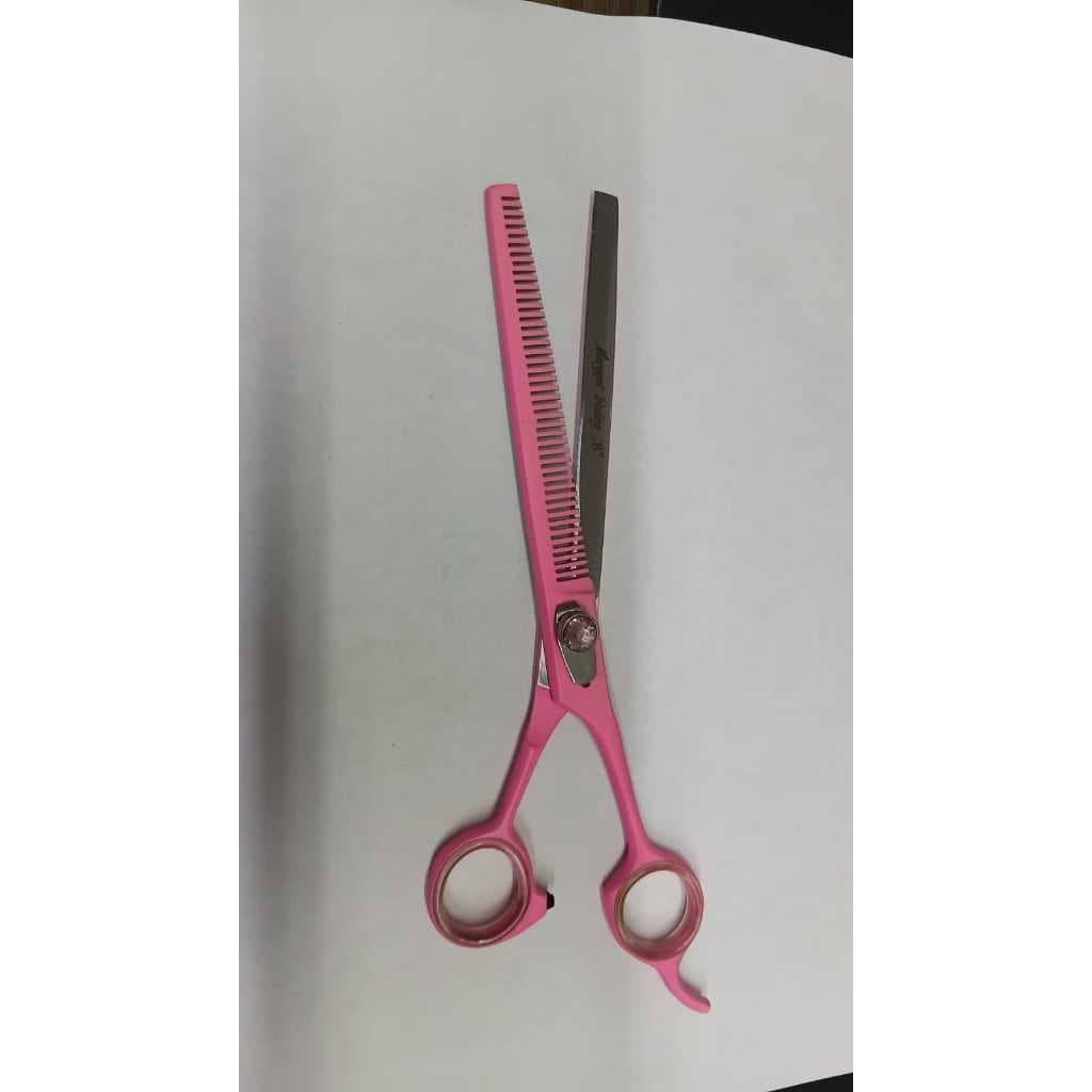Tesoura Semidentada 8.0 Rosa Maryam Trading