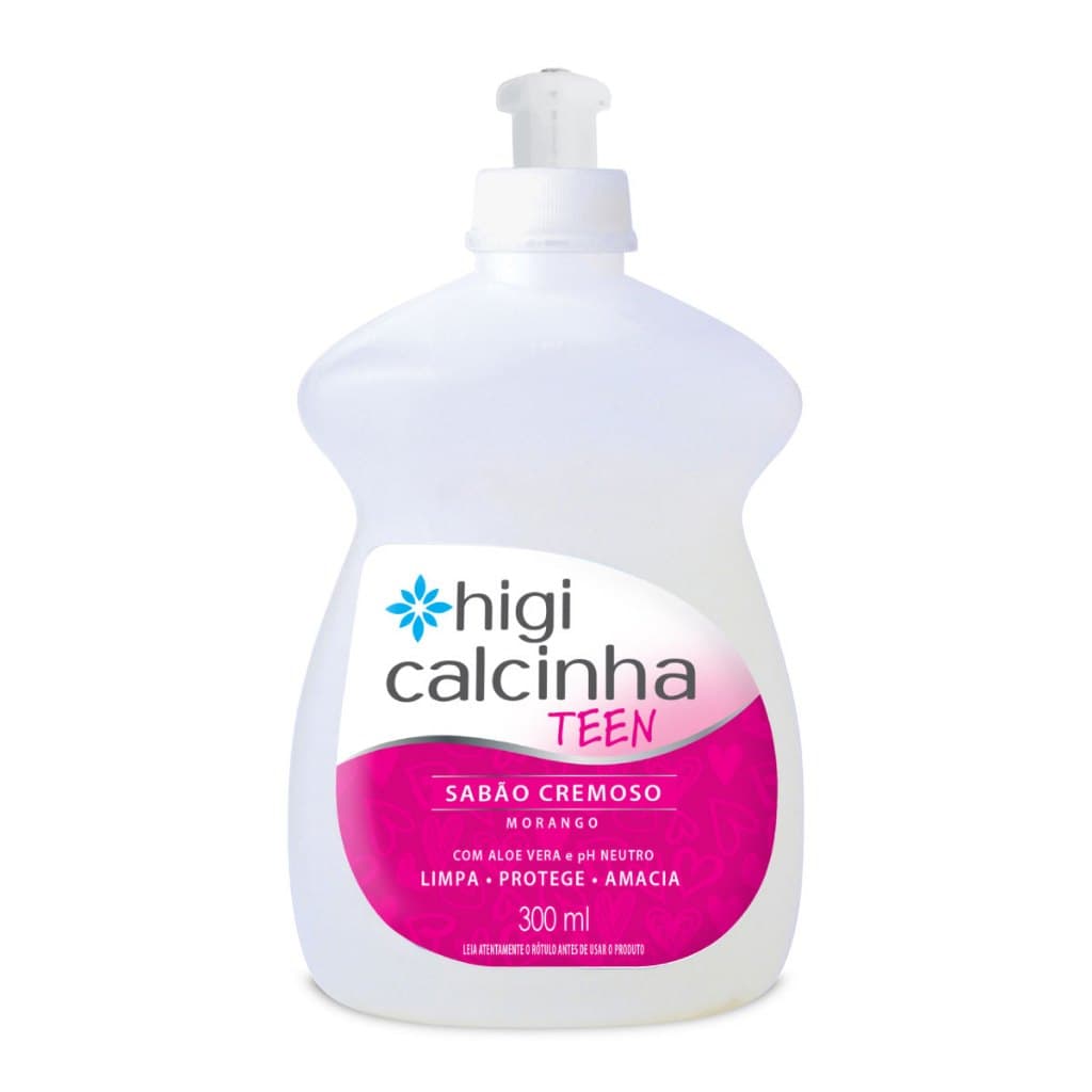 Higi Calcinha Teen Sabão Cremoso Para Lavar Roupas com pH Neutro, Aloe Vera e Branqueador Óptico
