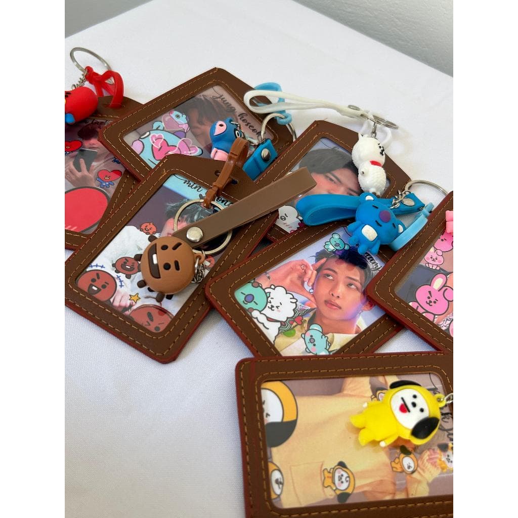Porta Photocard BTS BT21 com Chaveiro e Suporte de Cartão Luxo