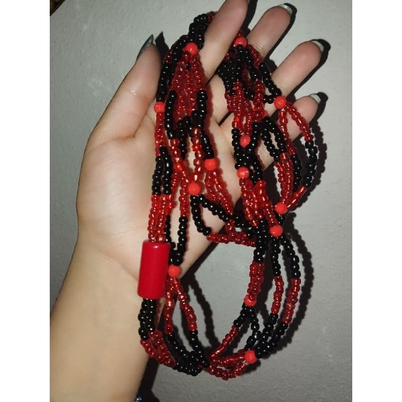 guia de Exu, pomba gira, vermelha e preta, com firma, umbanda, candomblé, quimbanda, Maria Padilha, Exu tiriri, marabô