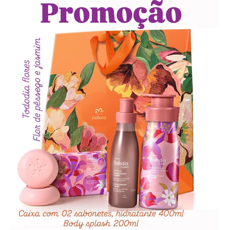 Flor de pêssego e jasmim Natura Tododia Flores Originais - escolha uma Variação