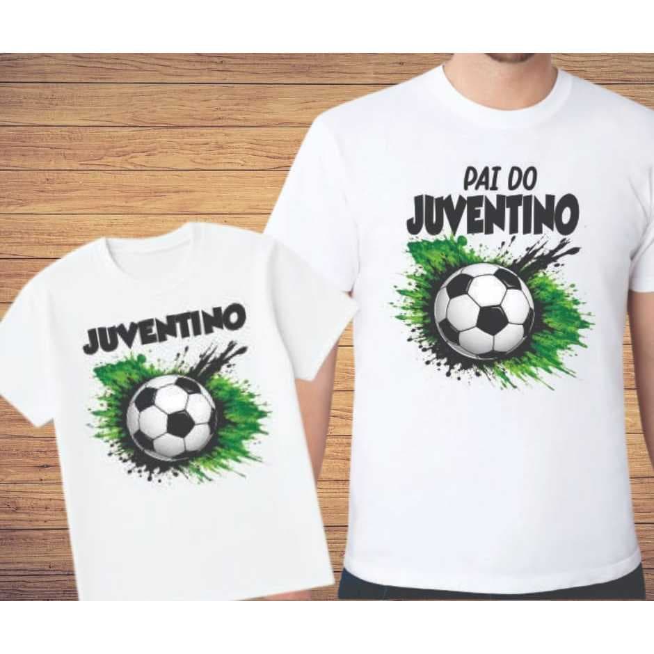 Camisas Aniversário Futebol Pai e Filho Bola com Nome
