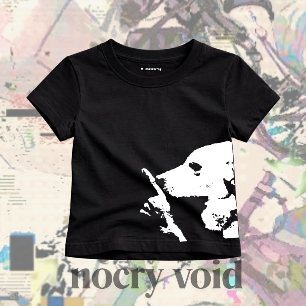 Baby Tee Shhh Dog Archive y2k - NOCRY VOID