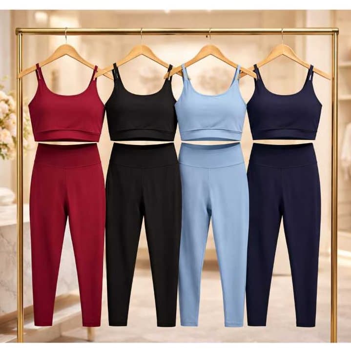 PROMOÇÃO Kit Conjunto Calça Legging +Top Alcinha | Lindo e Confortável | Academia, caminhadas e dia a dia |Tam. M ao G2