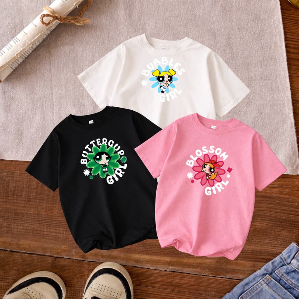 Kit 3 Camisas Estampadas de Menina 100% Algodão do 4 ao 16