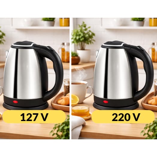 🔥 Chaleira Elétrica Inox 2L Grande Premium 110v 220v Rápida silenciosa🔥