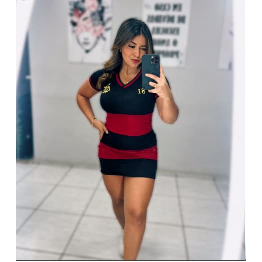Vestido Feminino Midi Bordado Meia Manga 100% Algodão Listrado Confortável do PP ao GG Casual Elegante