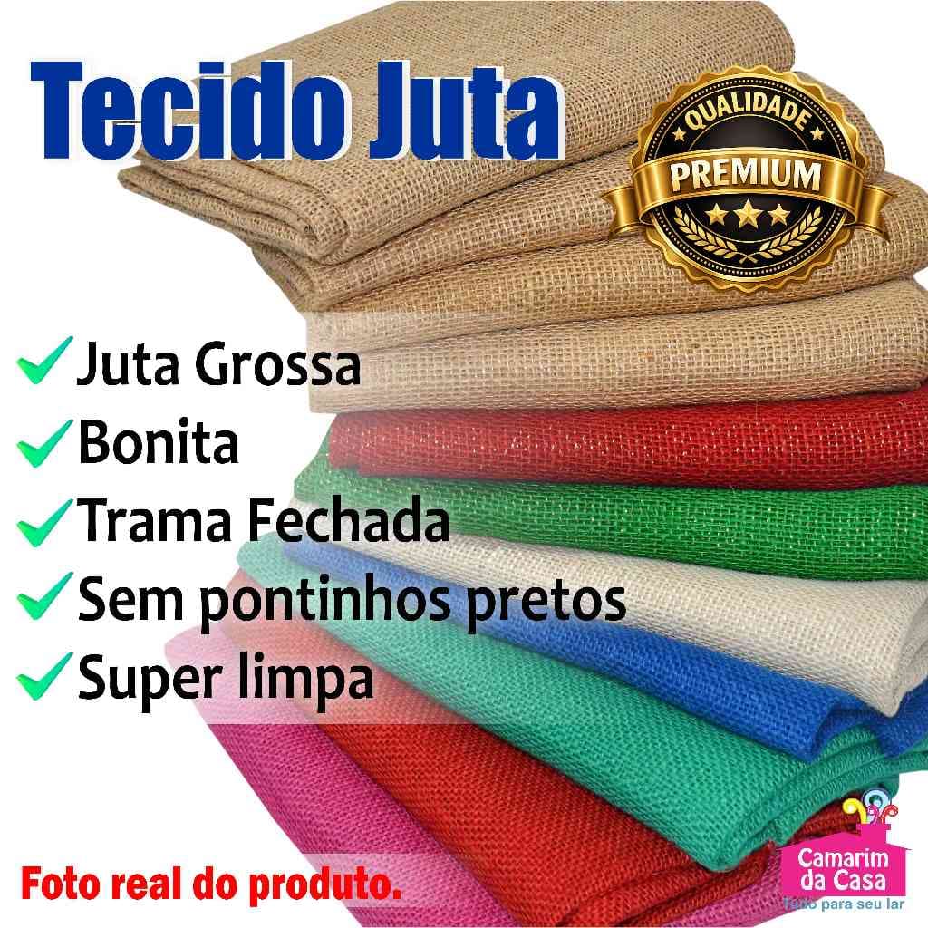 Tecido Tela Juta com 1,00m de largura Excelente Qualidade Cru ou Colorida enviado DOBRADO Importada