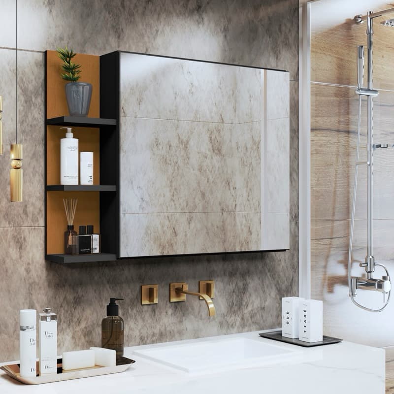 QUEIMA DE ESTOQUE!! Espelheira Suspensa Iris Para Banheiro / Closet Porta e Nichos Armário Organizador