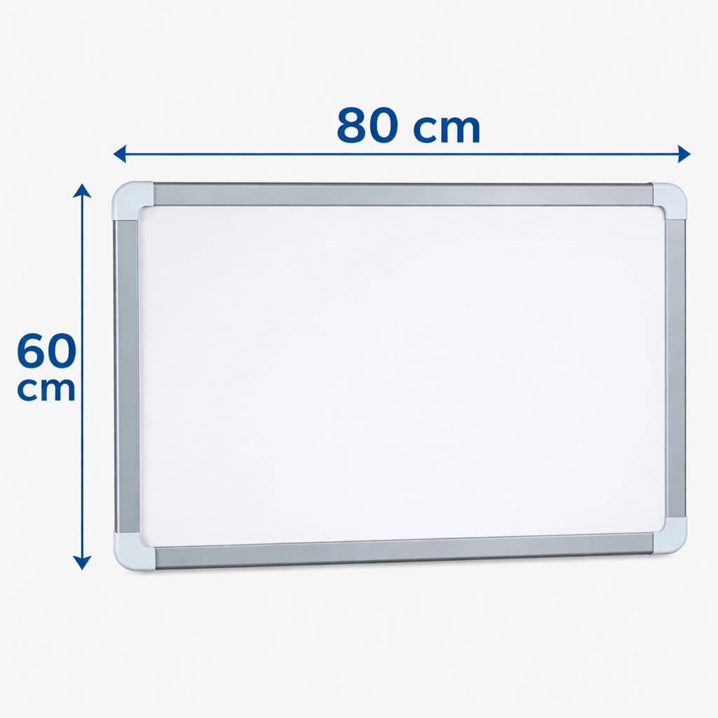 Quadro Branco Para Escrita Lousa Branca de Escrever MDF 80x60 cm