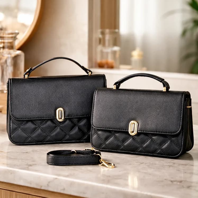Kit Bolsas Femininas Pequena Alça Regulável Transversal E De Mão Para Festa Branca Presente