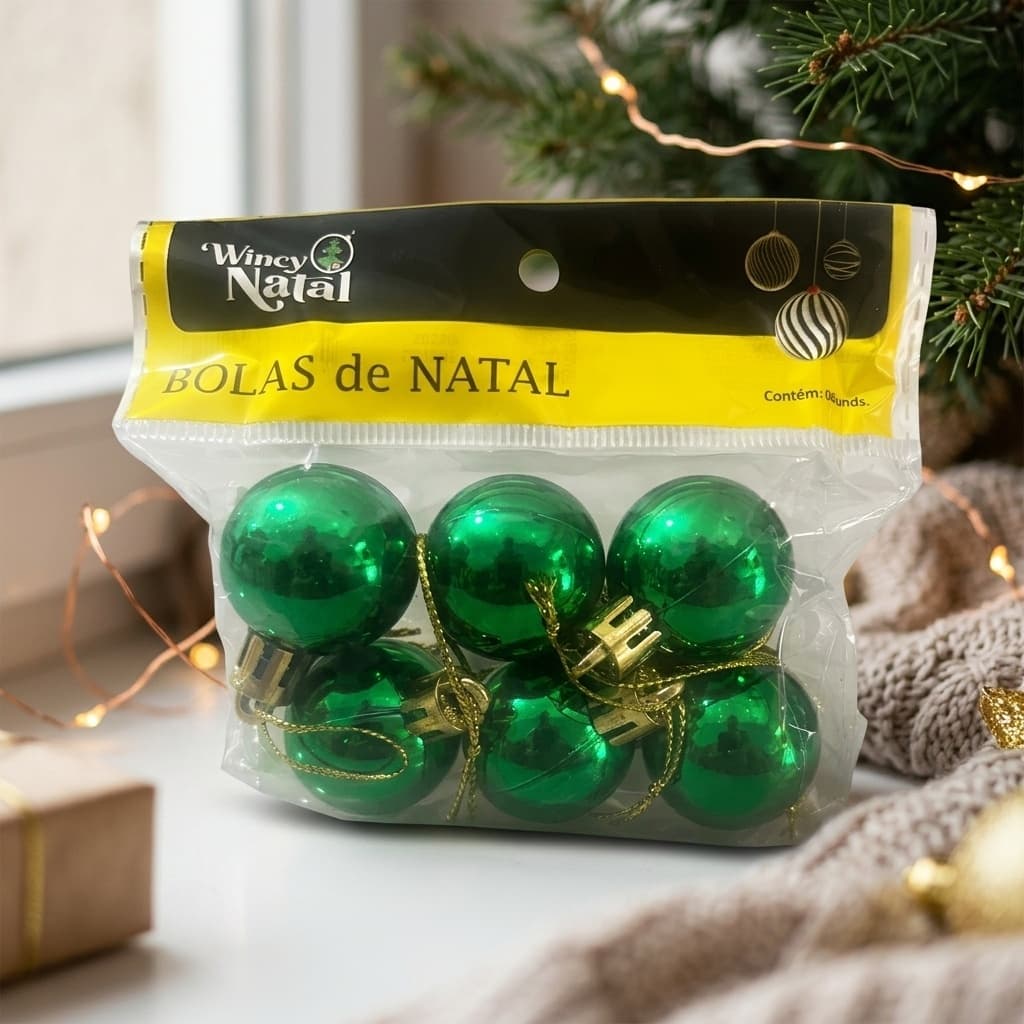 Kit 18 Bolinhas de Natal 3cm Diversas Cores Para Enfeitar Pendurar Arvore Natal