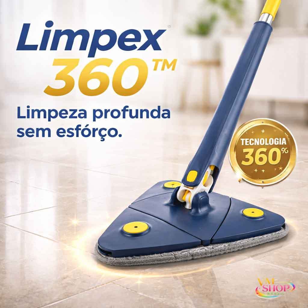 Mop Giratorio Microfibra Limpeza Facil Casa Pisos Cozinha Banheiro