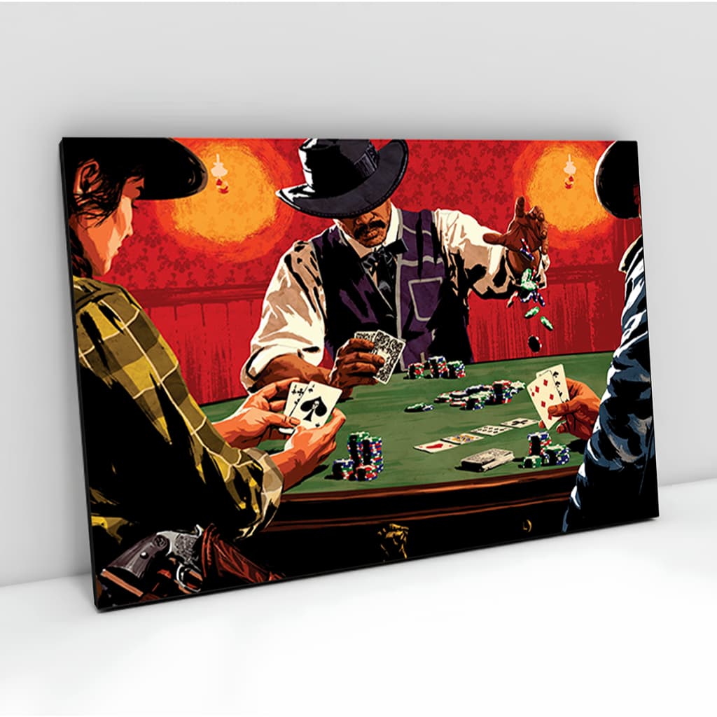 Quadro Decorativo Red Dead Redemption Poker Para Sala Quarto Jogo Jogadores