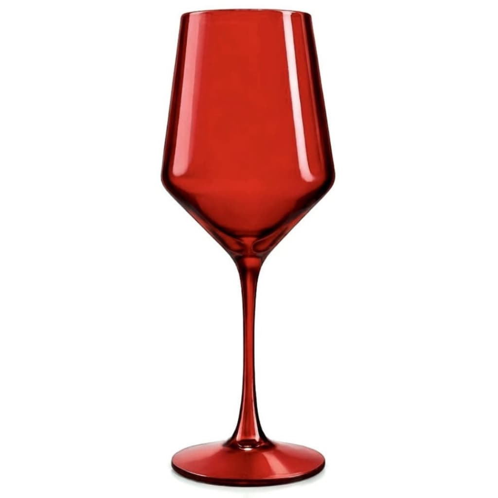 Jogo 06 Taças Em Vidro Para Vinho 500ml Vermelha
