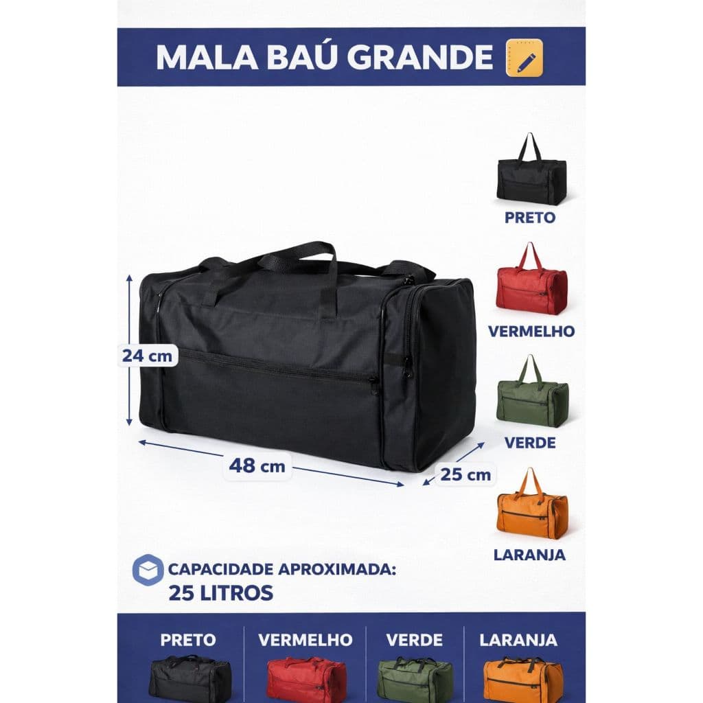Mala De Viagem Baú G Bolsa Grande De Viagem