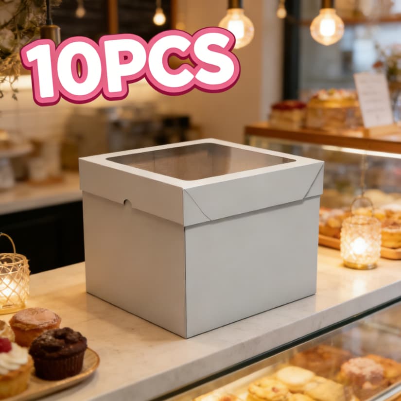 10 caixas de doces de torta de bolo alto 25x25x20 caixa de papelão com tampa caixa retangular