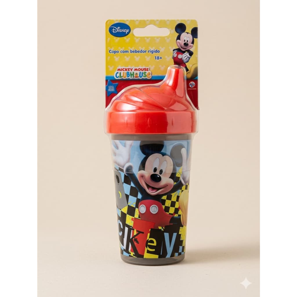Copo De Transição Infantil Com Bico Rígido Antivazamento 300ml Personagem Ratinho Famoso - Livre De BPA