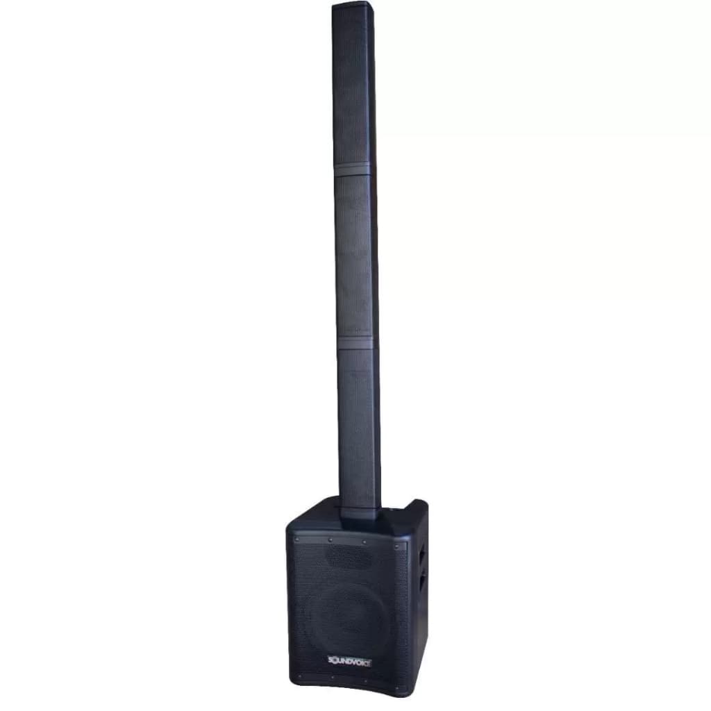 Caixa De Som Vertical Array 200W Sub 8 Polegadas + Torre 4 Falantes De 2,5 Polegadas Bluetooth USB