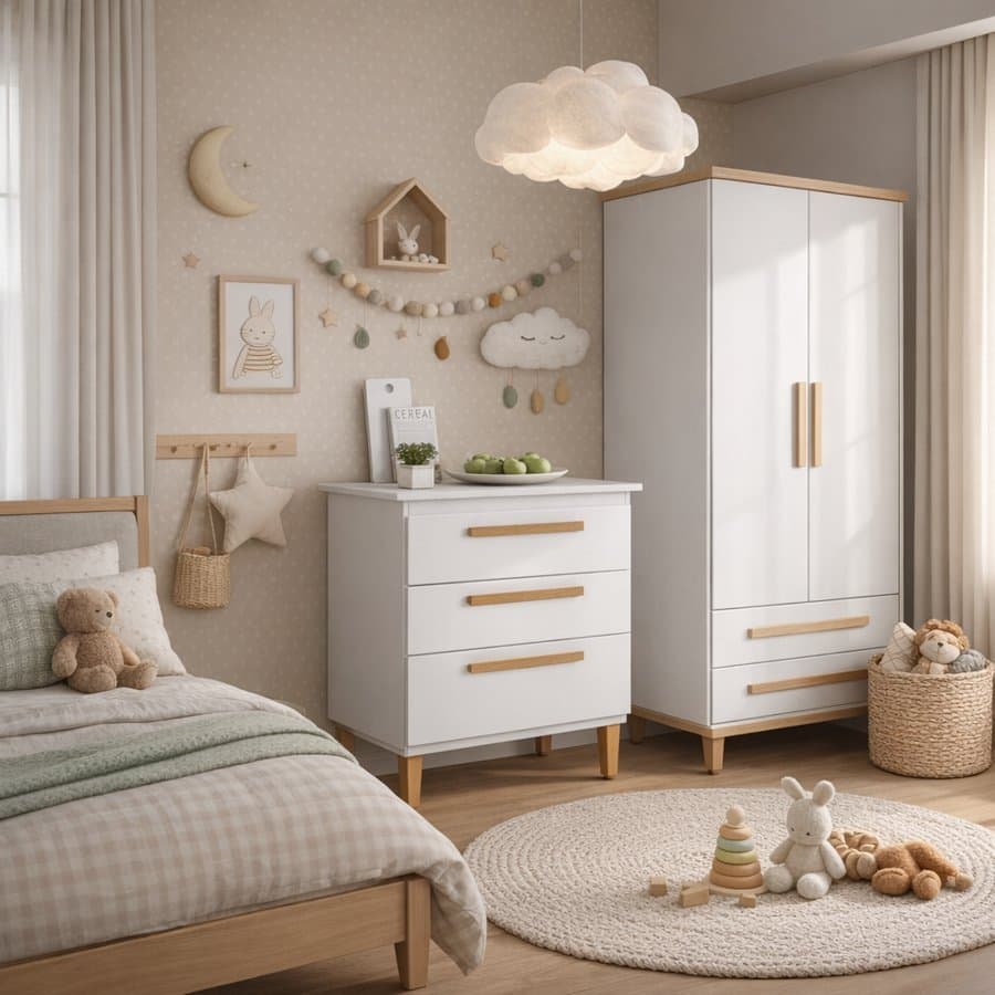 Mini Cômoda Multiuso Confortse - 3 Gavetas - Branco