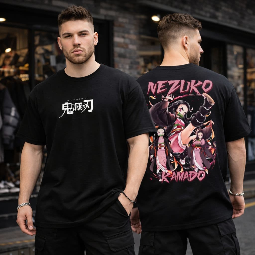 Camiseta Nezuko Camisa Demon Slayer Castelo Infinito Streetwear 100% Algodão Premium Confortável novo lançamento